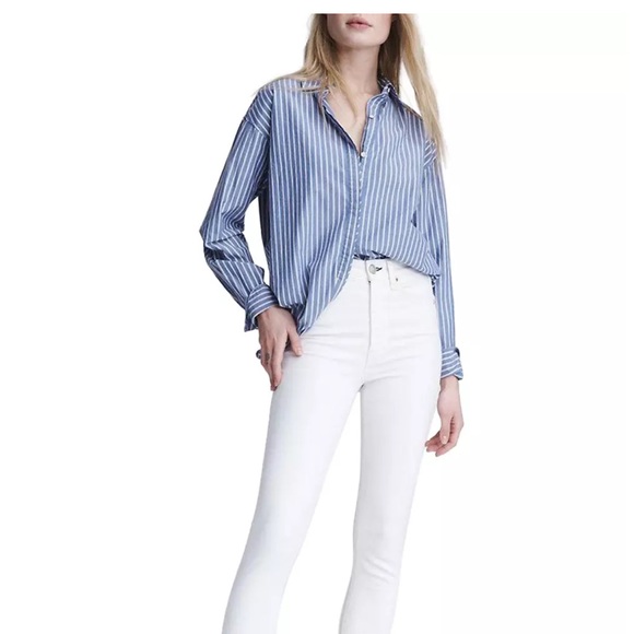 NWT rag & bone Jeans White Nina HighRise Ankle Skinny Retail $250 Size 23 - Picture 3 of 11